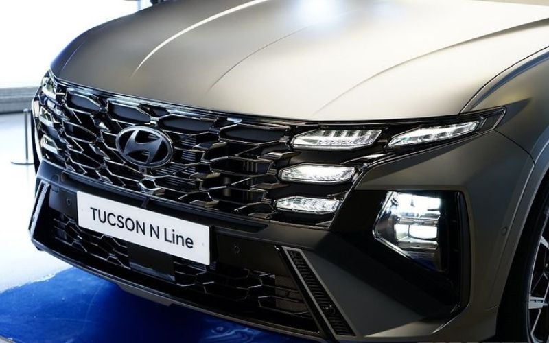 Phần đầu xe của Hyundai Tucson phiên bản mới